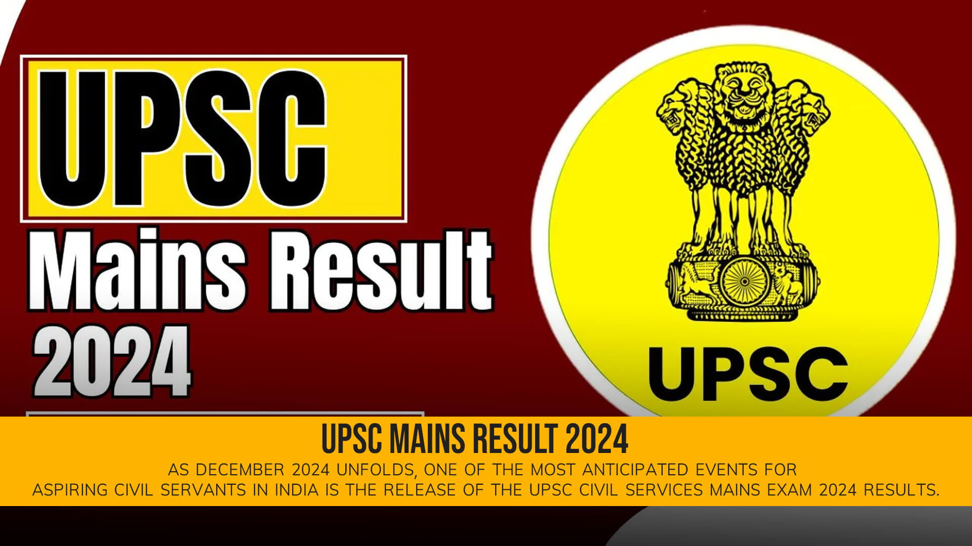 UPSC Mains Result 2024